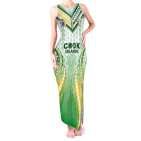 Custom Cook Islands Rugby Tank Maxi Dress Unique Style White Version - Polynesian Pride