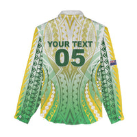 Custom Cook Islands Rugby Women Casual Shirt Unique Style White Version - Polynesian Pride