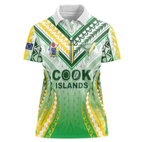 Custom Cook Islands Rugby Women Polo Shirt Unique Style White Version LT05 Female White - Polynesian Pride