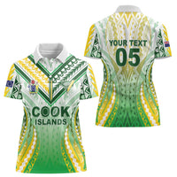 Custom Cook Islands Rugby Women Polo Shirt Unique Style White Version LT05 - Polynesian Pride