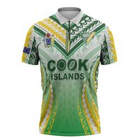 Custom Cook Islands Rugby Zipper Polo Shirt Unique Style White Version LT05 White - Polynesian Pride