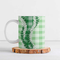 Green Hawaii Palaka Ceramic Mug Hawaiian Honohono Lei LT05 Green - Polynesian Pride