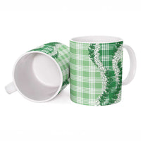 Green Hawaii Palaka Ceramic Mug Hawaiian Honohono Lei LT05 - Polynesian Pride