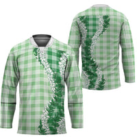 Green Hawaii Palaka Hockey Jersey Hawaiian Honohono Lei LT05 - Polynesian Pride