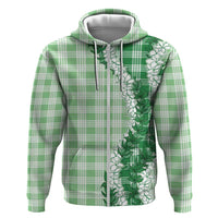 Green Hawaii Palaka Hoodie Hawaiian Honohono Lei LT05 Zip Hoodie Green - Polynesian Pride