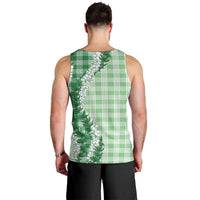 Green Hawaii Palaka Men Tank Top Hawaiian Honohono Lei LT05 - Polynesian Pride
