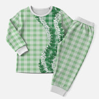 Green Hawaii Palaka Pajama Set Hawaiian Honohono Lei LT05 Men Green - Polynesian Pride