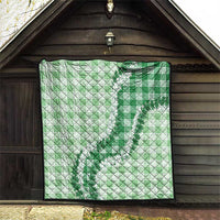 Green Hawaii Palaka Quilt Hawaiian Honohono Lei