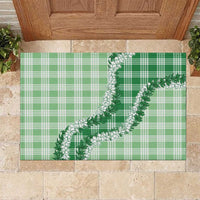 Green Hawaii Palaka Rubber Doormat Hawaiian Honohono Lei LT05 Green - Polynesian Pride