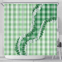 Green Hawaii Palaka Shower Curtain Hawaiian Honohono Lei LT05 - Polynesian Pride
