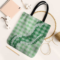 Green Hawaii Palaka Tote Bag Hawaiian Honohono Lei LT05 Black Strap One Size Green - Polynesian Pride