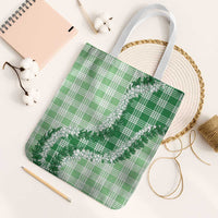 Green Hawaii Palaka Tote Bag Hawaiian Honohono Lei LT05 White Strap One Size Green - Polynesian Pride