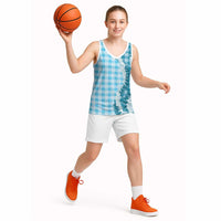 Blue Hawaii Palaka Basketball Jersey Hawaiian Honohono Lei LT05 - Polynesian Pride