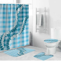 Blue Hawaii Palaka Bathroom Set Hawaiian Honohono Lei LT05 Bathroom Set (4 pcs) Blue - Polynesian Pride
