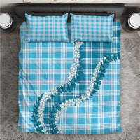 Blue Hawaii Palaka Bedding Set Hawaiian Honohono Lei LT05 Blue - Polynesian Pride