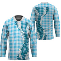 Blue Hawaii Palaka Hockey Jersey Hawaiian Honohono Lei LT05 - Polynesian Pride