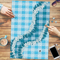 Blue Hawaii Palaka Puzzle Hawaiian Honohono Lei LT05 Blue - Polynesian Pride