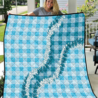 Blue Hawaii Palaka Quilt Hawaiian Honohono Lei LT05 Blue - Polynesian Pride