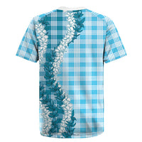 Blue Hawaii Palaka Rugby Jersey Hawaiian Honohono Lei LT05 - Polynesian Pride