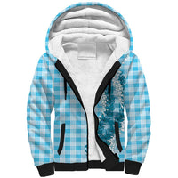 Blue Hawaii Palaka Sherpa Hoodie Hawaiian Honohono Lei LT05 Unisex Blue - Polynesian Pride