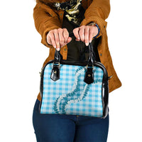 Blue Hawaii Palaka Shoulder Handbag Hawaiian Honohono Lei LT05 One Size Blue - Polynesian Pride