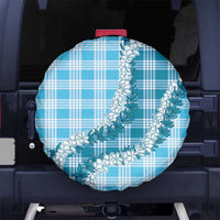 Blue Hawaii Palaka Spare Tire Cover Hawaiian Honohono Lei LT05 No hole Blue - Polynesian Pride