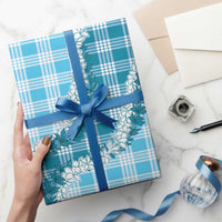 Blue Hawaii Palaka Wrapping Paper Hawaiian Honohono Lei LT05 - Polynesian Pride