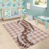 Beige Hawaii Palaka Area Rug Hawaiian Honohono Lei LT05 - Polynesian Pride