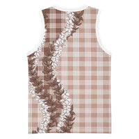 Beige Hawaii Palaka Basketball Jersey Hawaiian Honohono Lei LT05 - Polynesian Pride