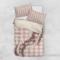 Beige Hawaii Palaka Bedding Set Hawaiian Honohono Lei LT05 US Twin 172cm x 218cm Beige - Polynesian Pride