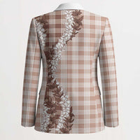 Beige Hawaii Palaka Blazer Hawaiian Honohono Lei LT05 - Polynesian Pride