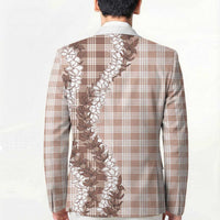 Beige Hawaii Palaka Blazer Hawaiian Honohono Lei LT05 - Polynesian Pride