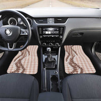 Beige Hawaii Palaka Car Mats Hawaiian Honohono Lei LT05 Set 2pcs - Front Beige - Polynesian Pride