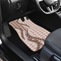 Beige Hawaii Palaka Car Mats Hawaiian Honohono Lei LT05 - Polynesian Pride