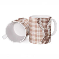 Beige Hawaii Palaka Ceramic Mug Hawaiian Honohono Lei LT05 - Polynesian Pride
