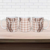 Beige Hawaii Palaka Ceramic Mug Hawaiian Honohono Lei LT05 - Polynesian Pride