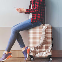 Beige Hawaii Palaka Luggage Cover Hawaiian Honohono Lei LT05 - Polynesian Pride
