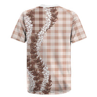 Beige Hawaii Palaka Rugby Jersey Hawaiian Honohono Lei LT05 - Polynesian Pride