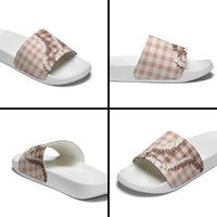 Beige Hawaii Palaka Slide Sandals Hawaiian Honohono Lei LT05 - Polynesian Pride