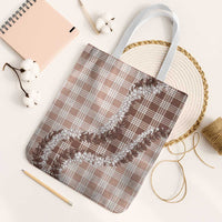Beige Hawaii Palaka Tote Bag Hawaiian Honohono Lei LT05 White Strap One Size Beige - Polynesian Pride