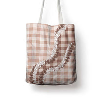 Beige Hawaii Palaka Tote Bag Hawaiian Honohono Lei LT05 - Polynesian Pride