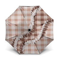 Beige Hawaii Palaka Umbrella Hawaiian Honohono Lei LT05 One Size Folded 11.42 inch Opened Diameter 37.4 inch Beige - Polynesian Pride