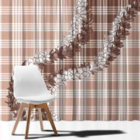 Beige Hawaii Palaka Window Curtain Hawaiian Honohono Lei LT05 - Polynesian Pride