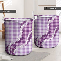 Violet Hawaii Palaka Laundry Basket Hawaiian Honohono Lei LT05 - Polynesian Pride