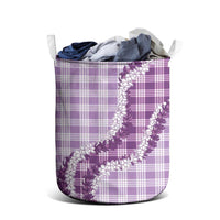 Violet Hawaii Palaka Laundry Basket Hawaiian Honohono Lei LT05 - Polynesian Pride