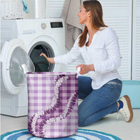Violet Hawaii Palaka Laundry Basket Hawaiian Honohono Lei LT05 - Polynesian Pride