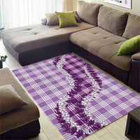 Violet Hawaii Palaka Area Rug Hawaiian Honohono Lei