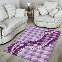 Violet Hawaii Palaka Area Rug Hawaiian Honohono Lei