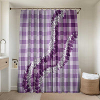 Violet Hawaii Palaka Bathroom Set Hawaiian Honohono Lei LT05 Shower Curtain Only Violet - Polynesian Pride