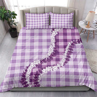 Violet Hawaii Palaka Bedding Set Hawaiian Honohono Lei LT05 - Polynesian Pride